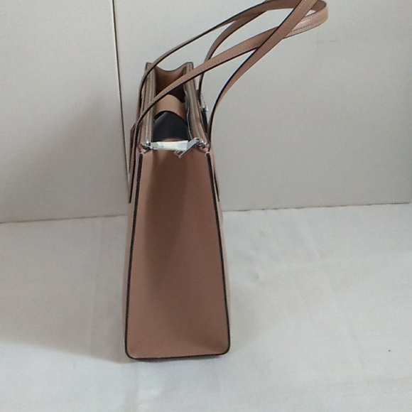 COACH Pebble Leather Tote Bag Taupe - Picture 4 of 12